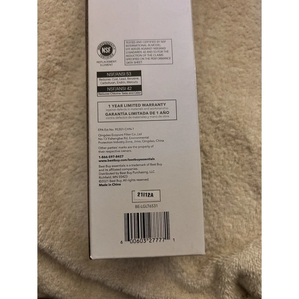 NSF 42/53 Water Filter Replacement for Select LG‎ & KENMORE! NEW